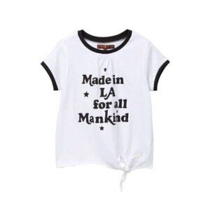 NWT 7 For All Mankind Girl’s Size XL Side Tie Ringer T-Shirt